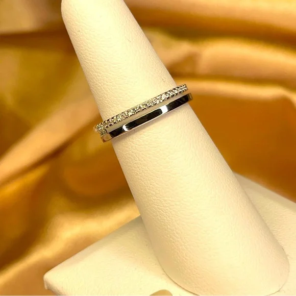 S925 Double Eternity & Solid Band Ring - Picture 2 of 3